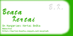 beata kertai business card